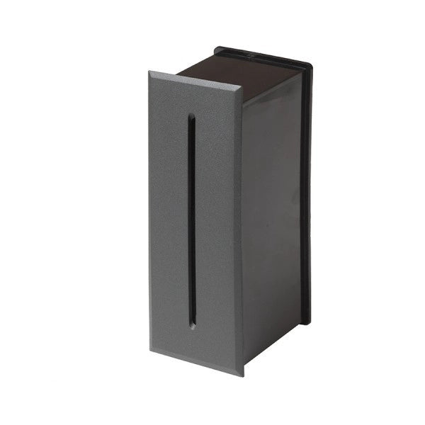 Lampada applique SEGNO da incasso grigio antracite 230V LED 3W IP54 3000K