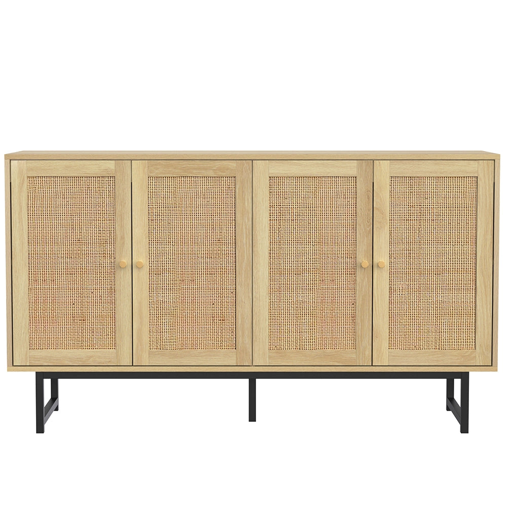 Buffet - Xylo - 140??39.5??80 cm - 4 Porte Ratan?? Intrecciato