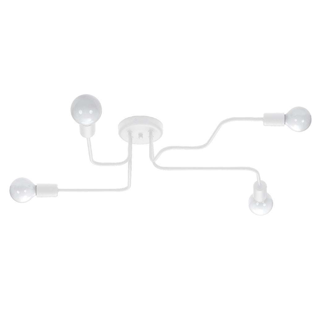 VECTOR Lampada da soffitto 4x15W LED E27 Acciaio Industriale Illuminazione moderna Bianco
