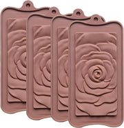 Forme di cioccolato in silicone - Forme di cioccolato in silicone 4 pezzi - forme di cioccolato che si separano - forma di rosa - bomboncini dolci
