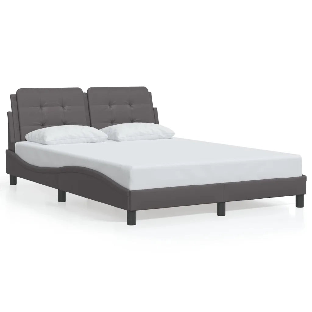 Giroletto con Luci LED Grigio 120x200 cm in Similpelle
