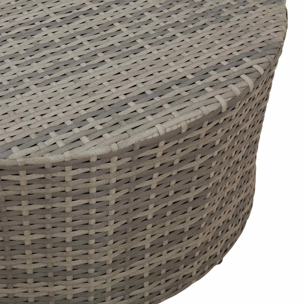Tavolino da caffè da esterno Grigio Ø 68 x 30 cm polyrattan