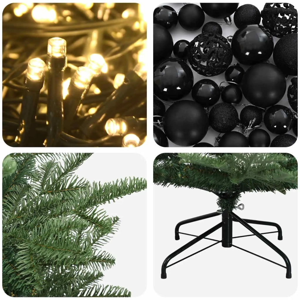 Albero di Natale artificiale con palline 240 cm 300 LED 3466390
