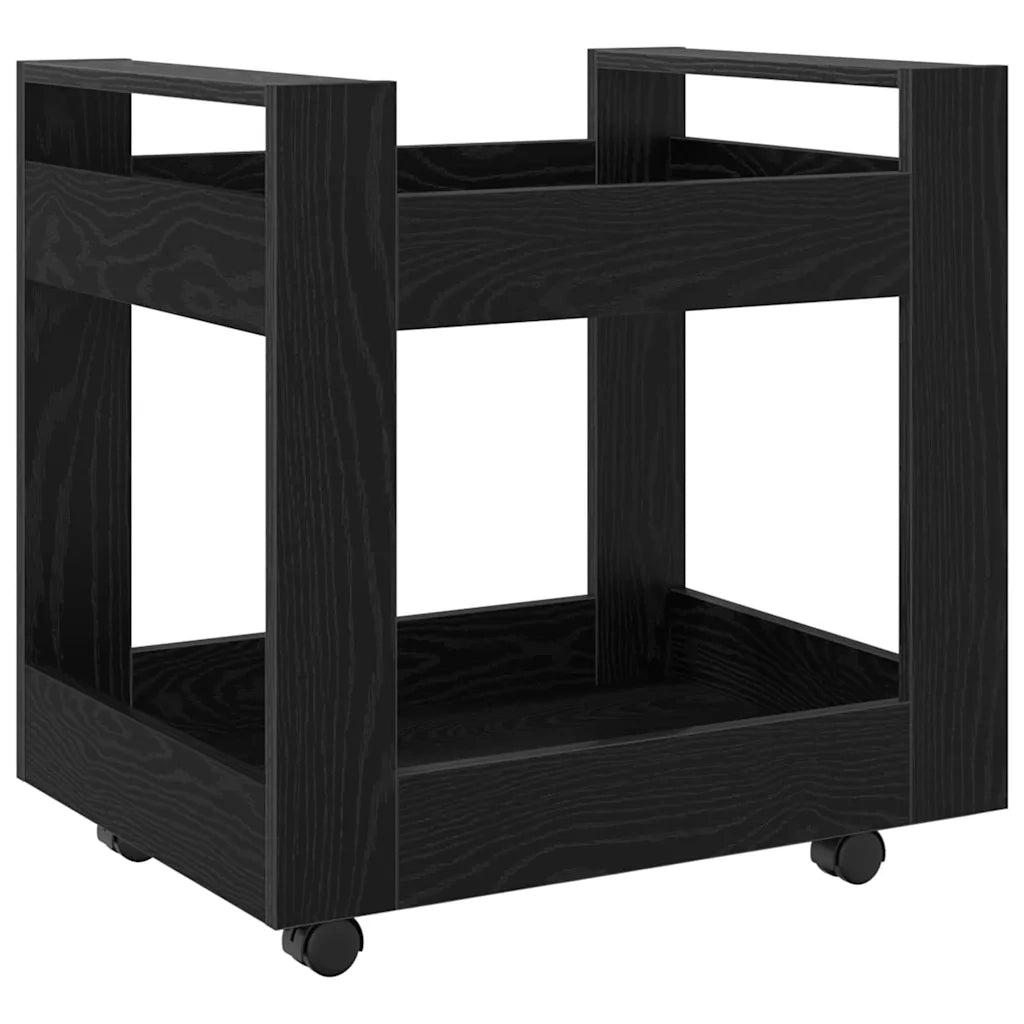 Carrello da Scrivania Rovere Nero 60 x 45 x 60 cm CFW7004081