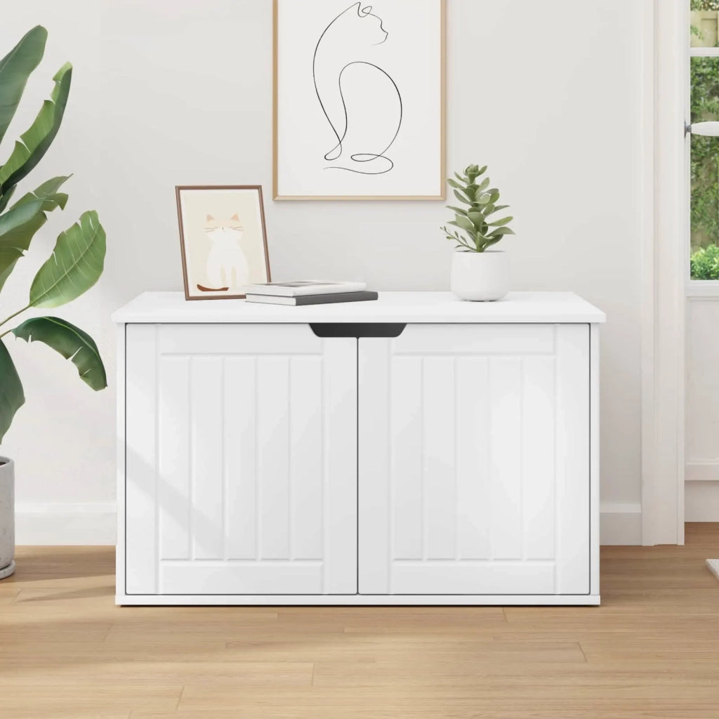Casa per Gatti Bianco 85 x 55 x 50,5 cm Legno multistrato