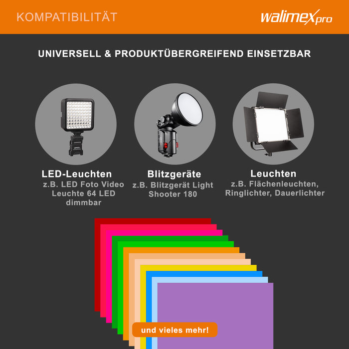 set di filtri colorati 12 pezzi, 40x50cm