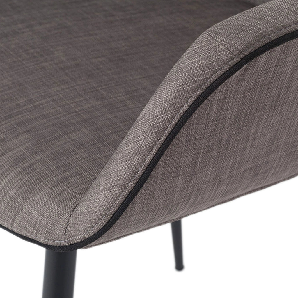 Sedia in tessuto grigio scuro