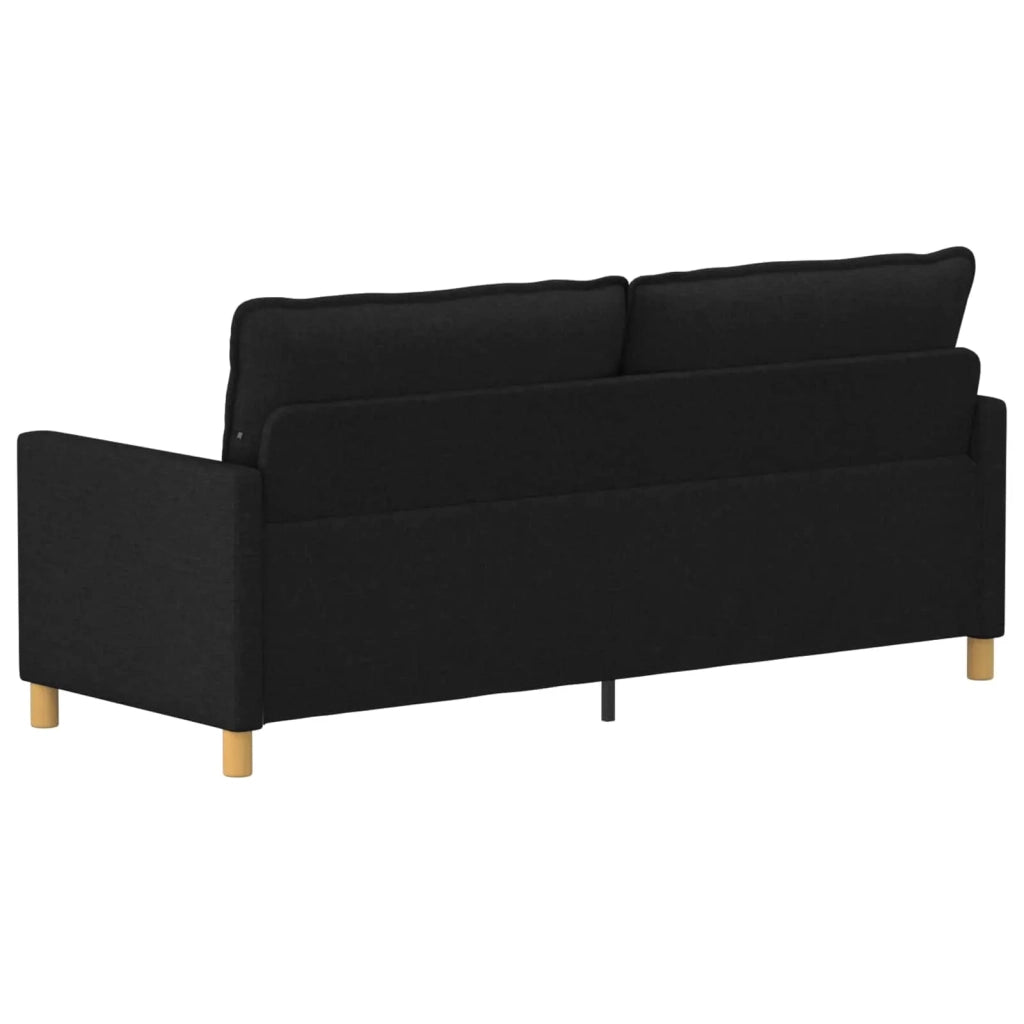 Divano Nero 196 x 81 x 87,5 cm Tessuto