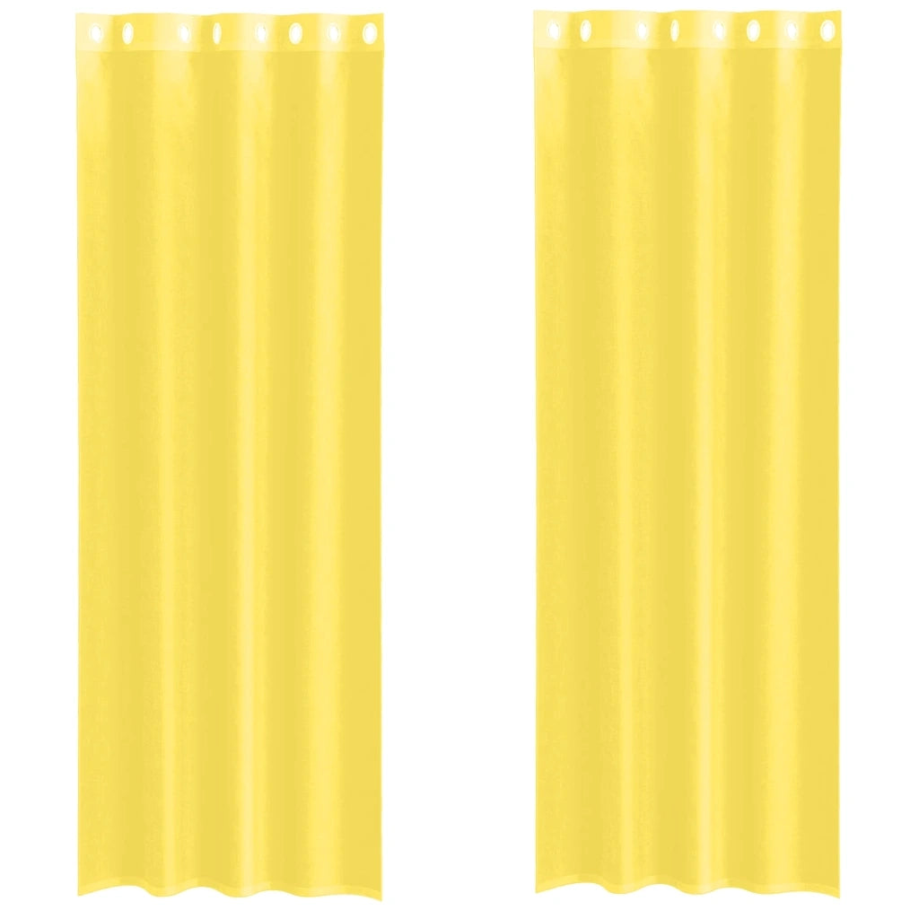Tende in Voile con Occhielli 2 pz Giallo 4102136