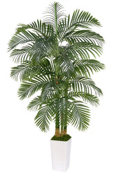 Pianta Artificiale di Palma d'Oro 210cm, grande albero artificiale di palma, pianta artificiale per interni, decorazione per casa, ufficio, balcone, giardino.