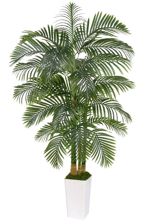 Pianta Artificiale di Palma d'Oro 210cm, grande albero artificiale di palma, pianta artificiale per interni, decorazione per casa, ufficio, balcone, giardino.