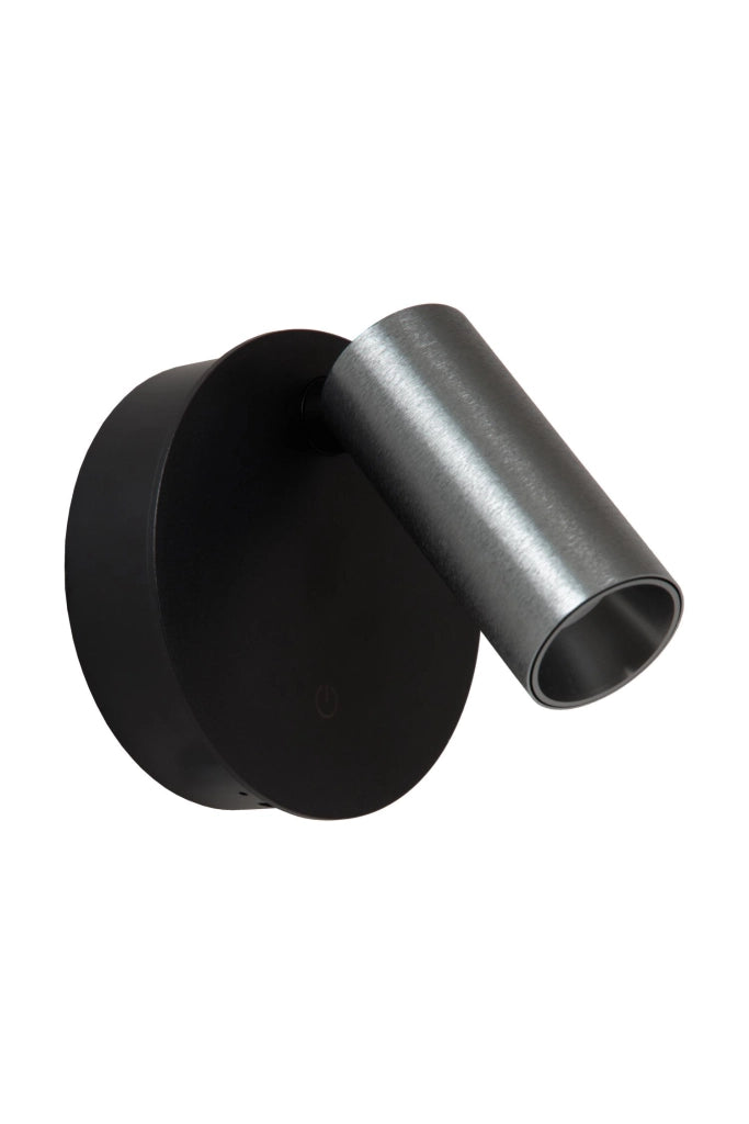Faretto da parete LED TONI Lucide rotondo grigio/nero