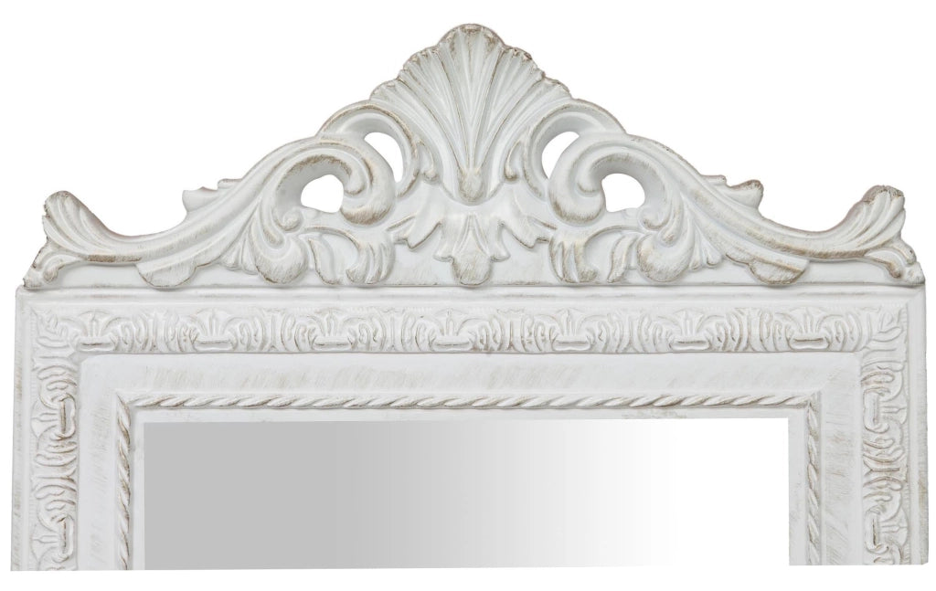 Biscottini Specchiera da terra finitura bianco anticato CON GRECA L40xPR3xH140 struttura