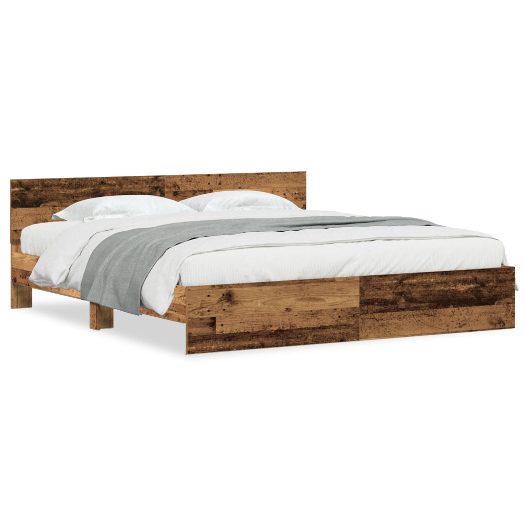Struttura letto con testiera Legno antico 180x200 cm Legno ingegnerizzato