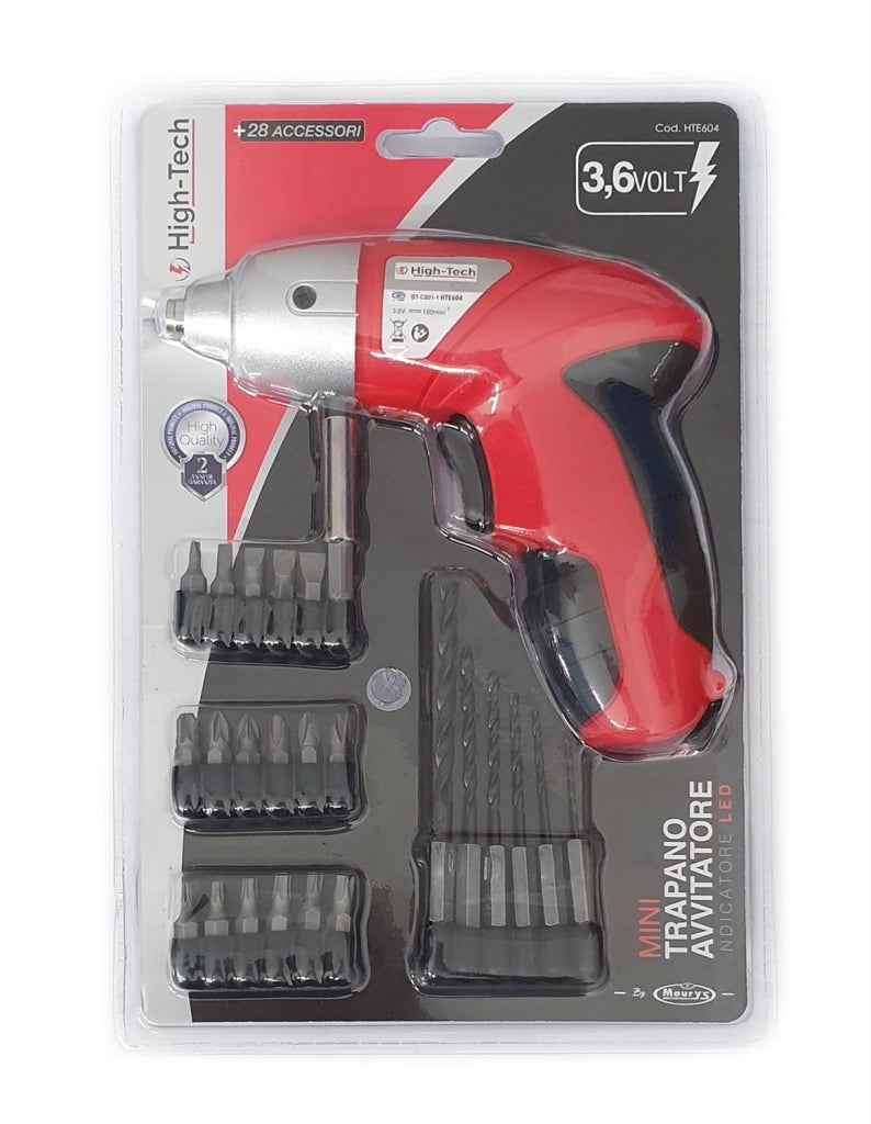 MINI AVVITATORE ELETTRICO 3.6V 600 MAH CON LUCE LED - HIGH-TECH