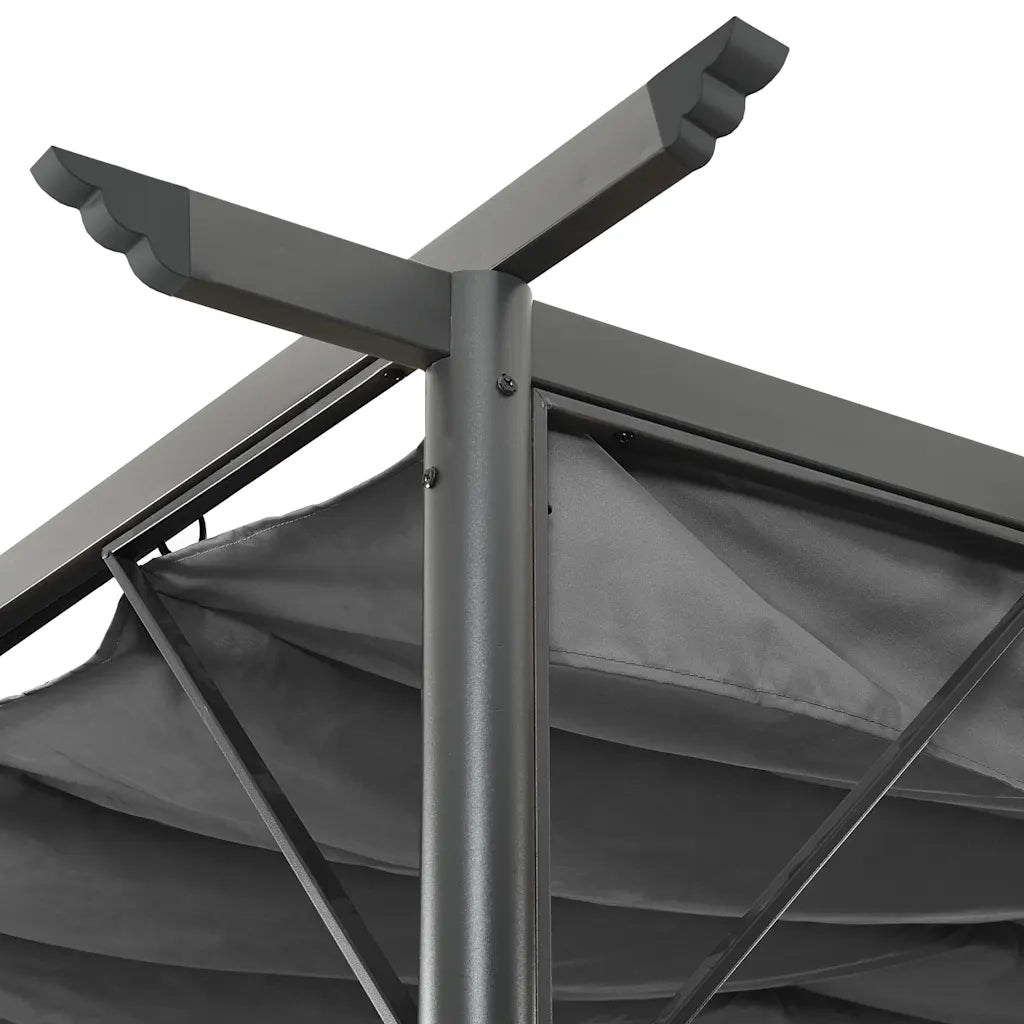 Pergola con Tetto Retrattile Antracite 3x3m in Acciaio 180 g/m2 CFW6120287