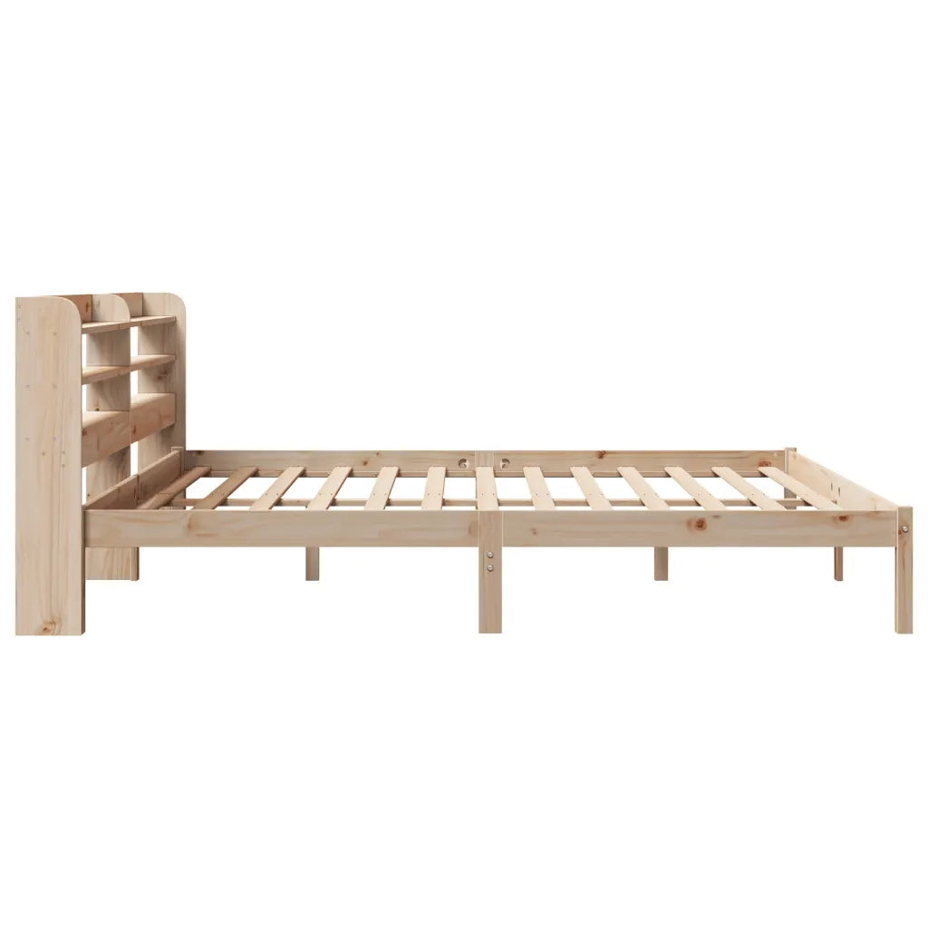 Letto senza Materasso-Struttura Letto 200x200 cm in Legno Massello di Pino 145091