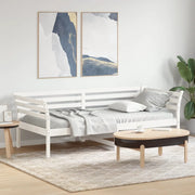 Dormeuse senza Materasso Bianca 80x200 cm Legno Massello Pino 842867