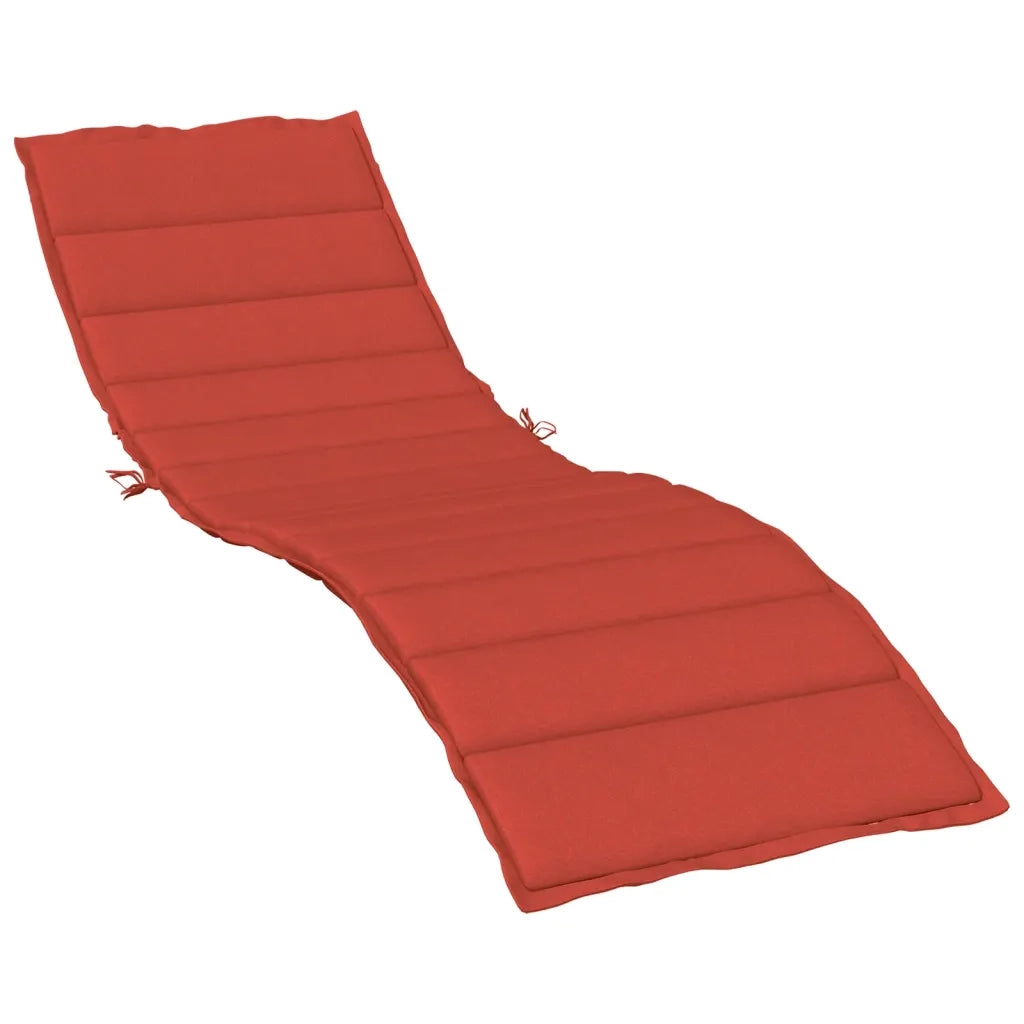 Cuscino per Lettino Prendisole Rosso Mélange 200x50x4cm Tessuto 4002504