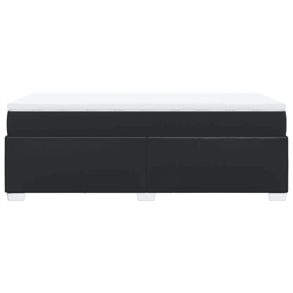 Giroletto a Molle con Materasso Nero 90x200 cm in Similpelle 3285193