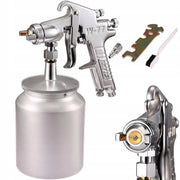 Pistola a Spruzzo Alta Pressione con Serbatoio 1L e Ugello 2mm – Design Ergonomico, Acciaio Inox, Regolazione 360°