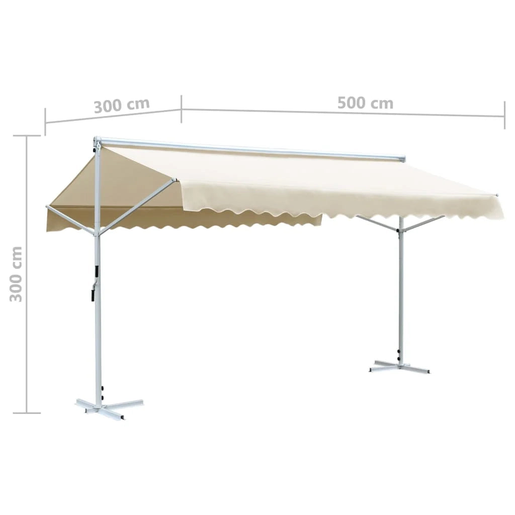 Tenda da sole autoportante 500 x 300 cm color crema 02_0007481