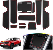 Materassini antiscivolo compatibili con Jeep Avenger 2023-2025 materassini in gomma per portiere (rosso)
