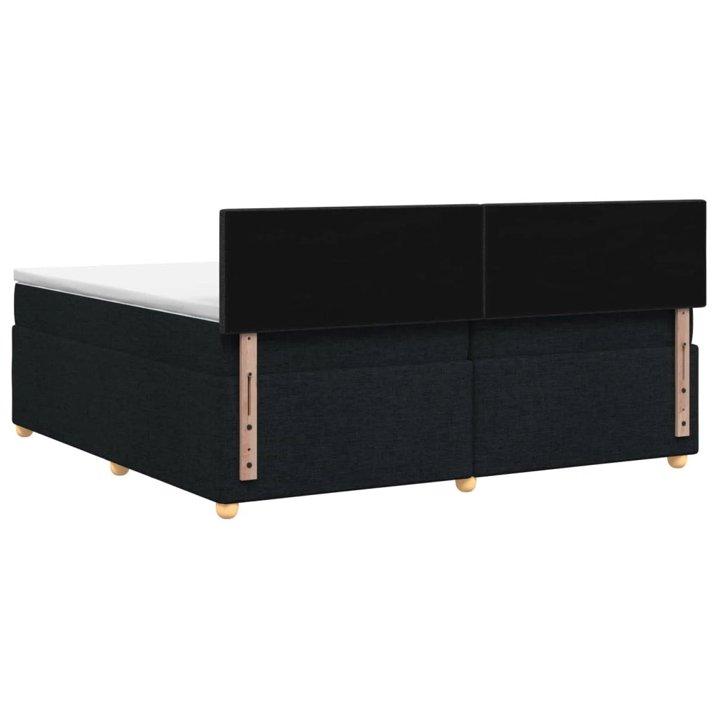 Letto box spring con materasso Nero 200 x 200 cm Tessuto 3451037