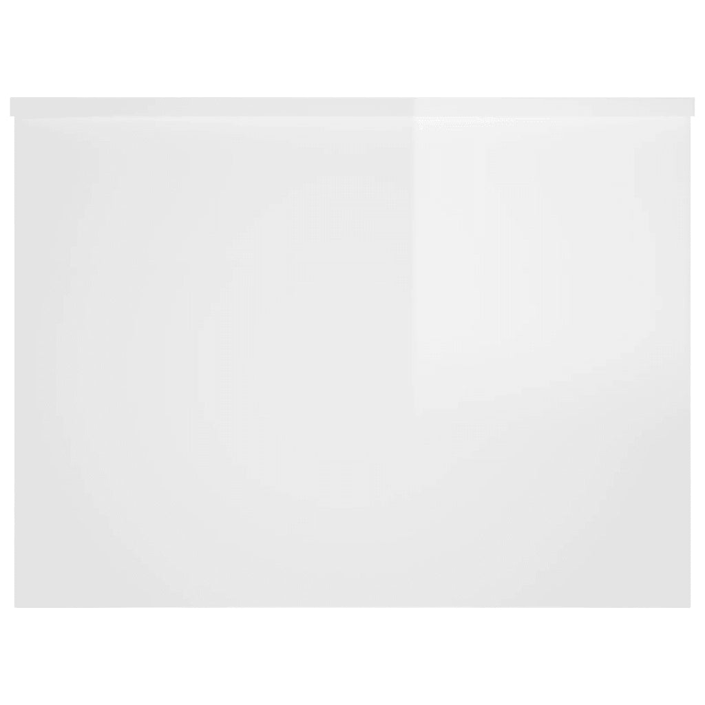 Tavolino Salotto Bianco Lucido 80x55,5x41,5cm Legno Multistrato 809680