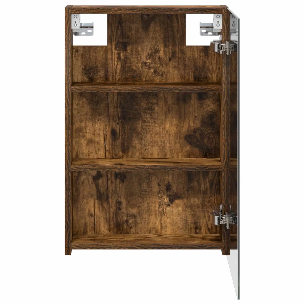 Mobiletto per specchio da bagno Rovere fumé 40 x 10,5 x 60,5 cm 889027