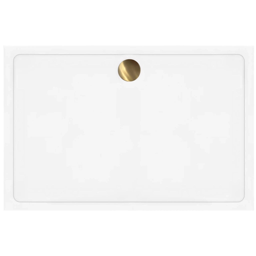 Piatto Doccia Acrilico Rea Savoy White 80x100 Copertura oro spazzolato