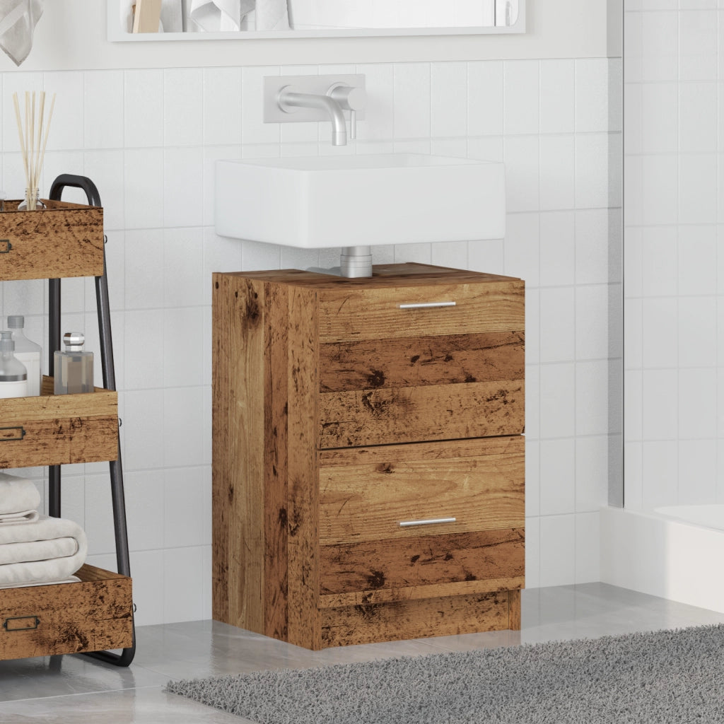 Armadietto per Lavandino Legno Vecchio 40x37x59 cm Legno Ingegnerizzato