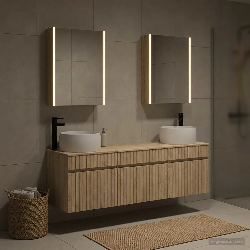 Set di Armadi da Bagno 5 pcs Rovere Sonoma 53 x 15,5 x 70 cm 3406649