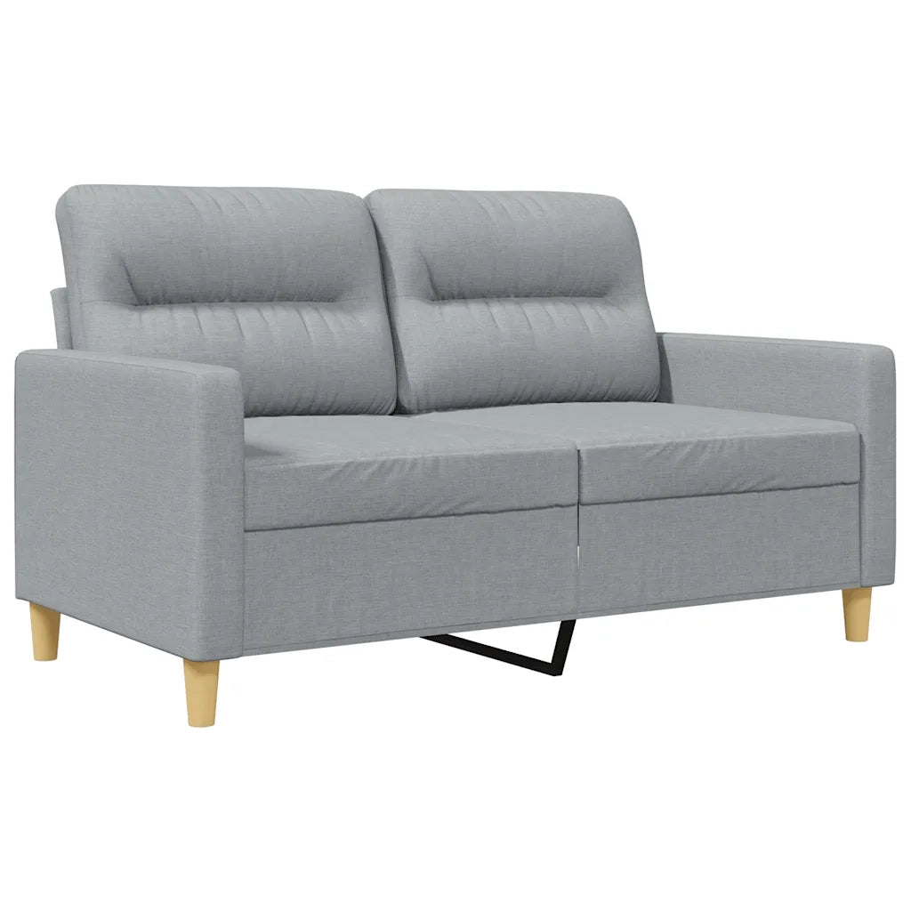 Divano a 2 Posti Grigio Chiaro 120 cm in Tessuto 359227