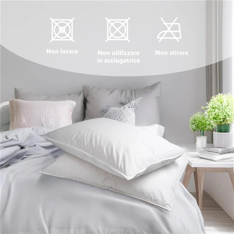 HYDRA VIVA COPPIA CUSCINI GUANCIALE ANALLERGICO TRAPUNTATO PER CAMERA DA LETTO