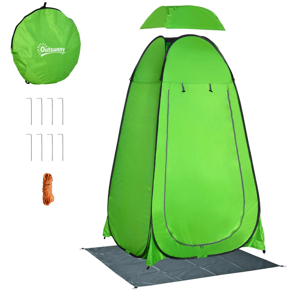 Cabina Doccia Portatile con Tenda e Custodia ¨C zephmum ¨C 126x124x189 cm Verde