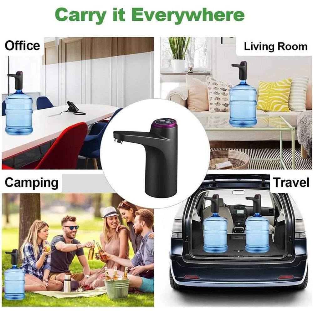 Trade Shop - Dispenser Erogatore D'acqua Ricarica Usb Automatica Pompa Portatile Elettrica Universale -