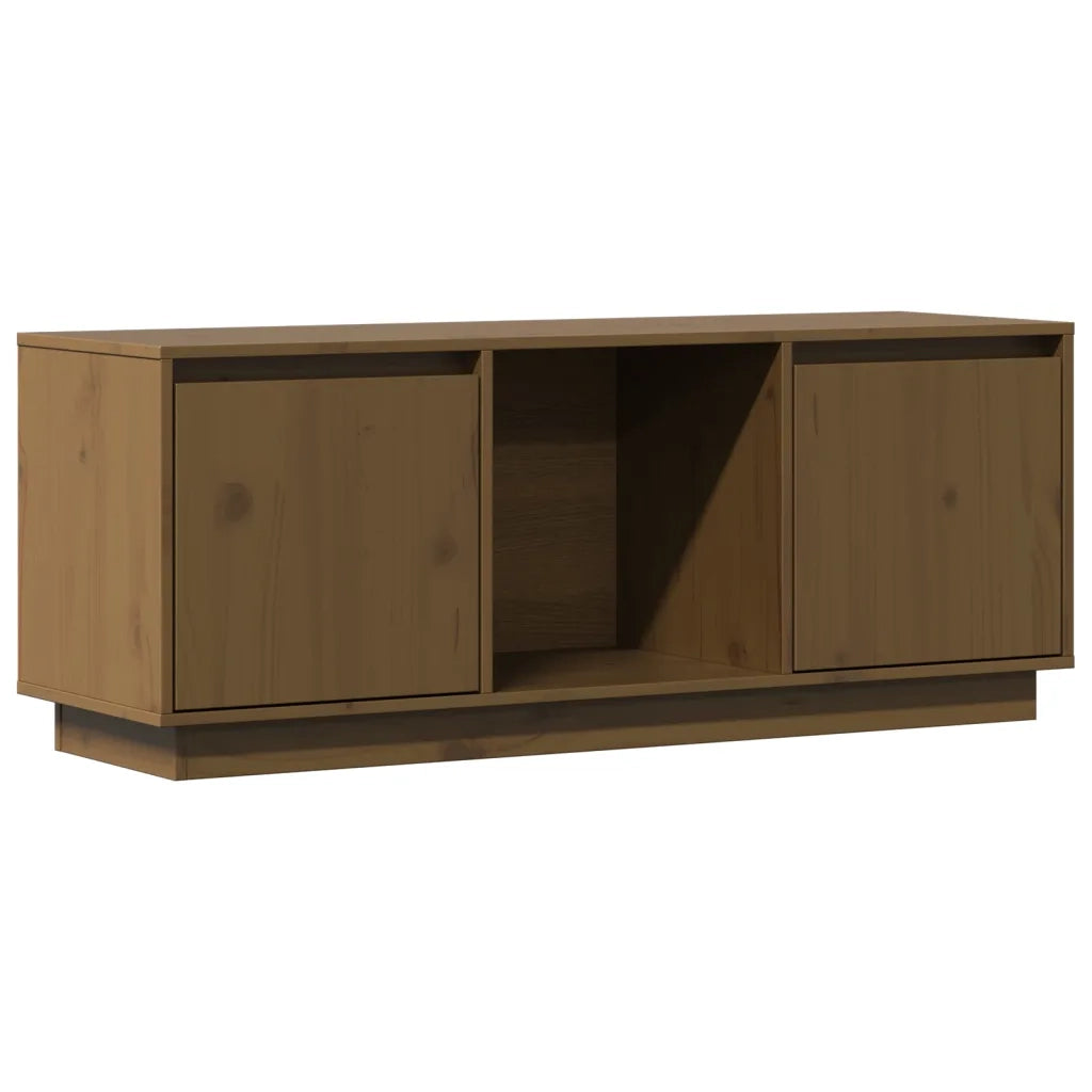 Mobile Porta TV Ambra 110,5x35x44 cm in Legno Massello di Pino 814342