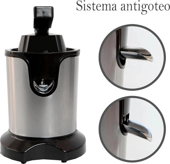 Spremipomodoro elettrico con maniglia - RVS - Con maniglia - Argento/Nero.