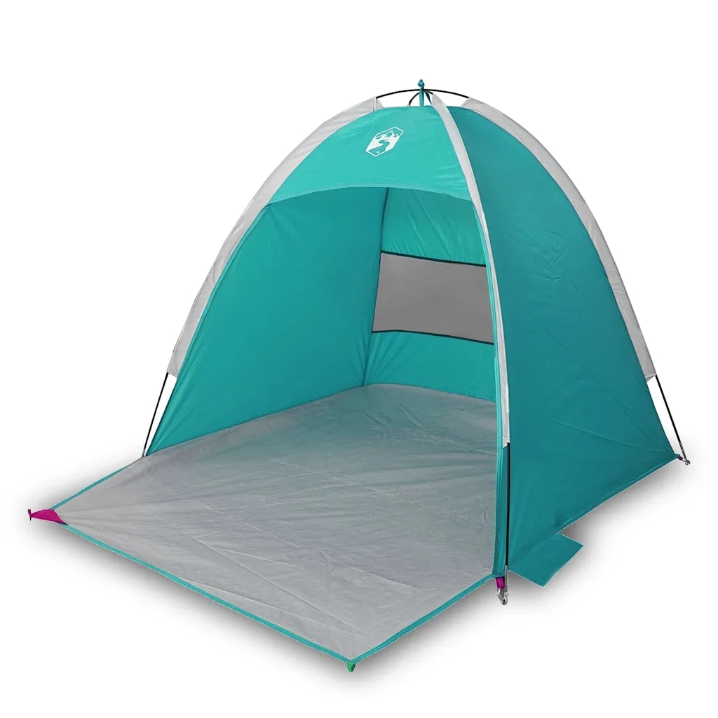 Tenda da Spiaggia 3 Persone-Tenda da campeggio Verde Mare Impermeabile