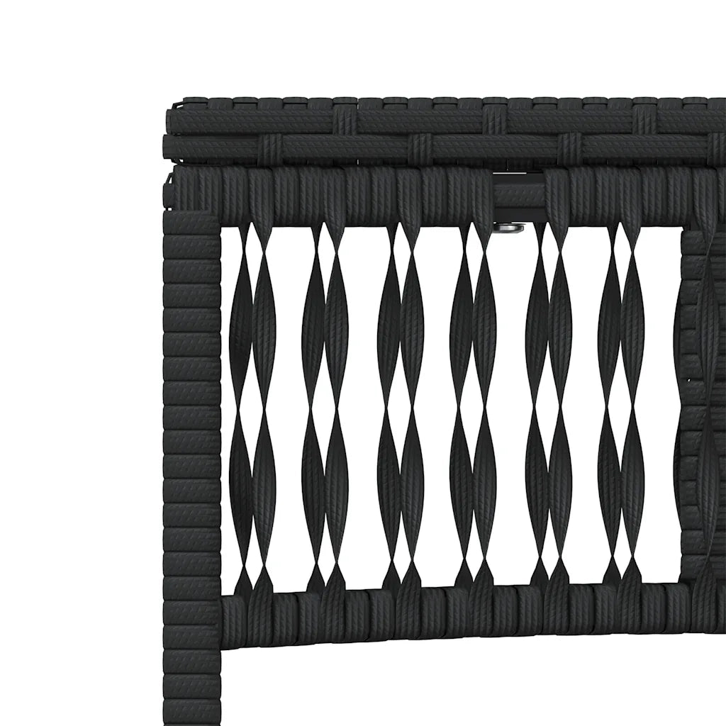 Lettini prendisole 2 pz con Tavolino in Polyrattan Nero 4002754