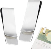 Due Pezzi di Clip per Contanti in Acciaio Inossidabile - Design Sottile - Resistente alle Marcature