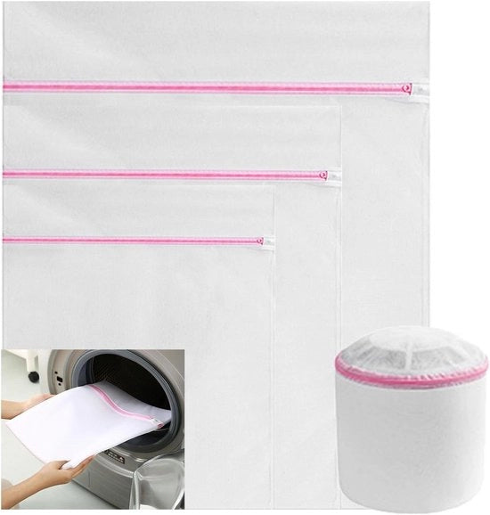 Accessori per asciugatrice con chiusura a cerniera - ideale per reggiseni, abiti delicati, cappotti, camicette, scarpe, calze, abbigliamento per bambini, ecc.
