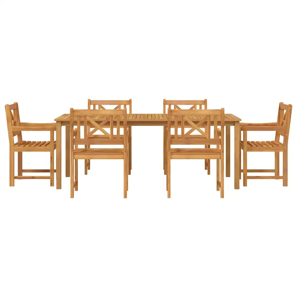 Set da Pranzo per Giardino 7 pcs Marrone