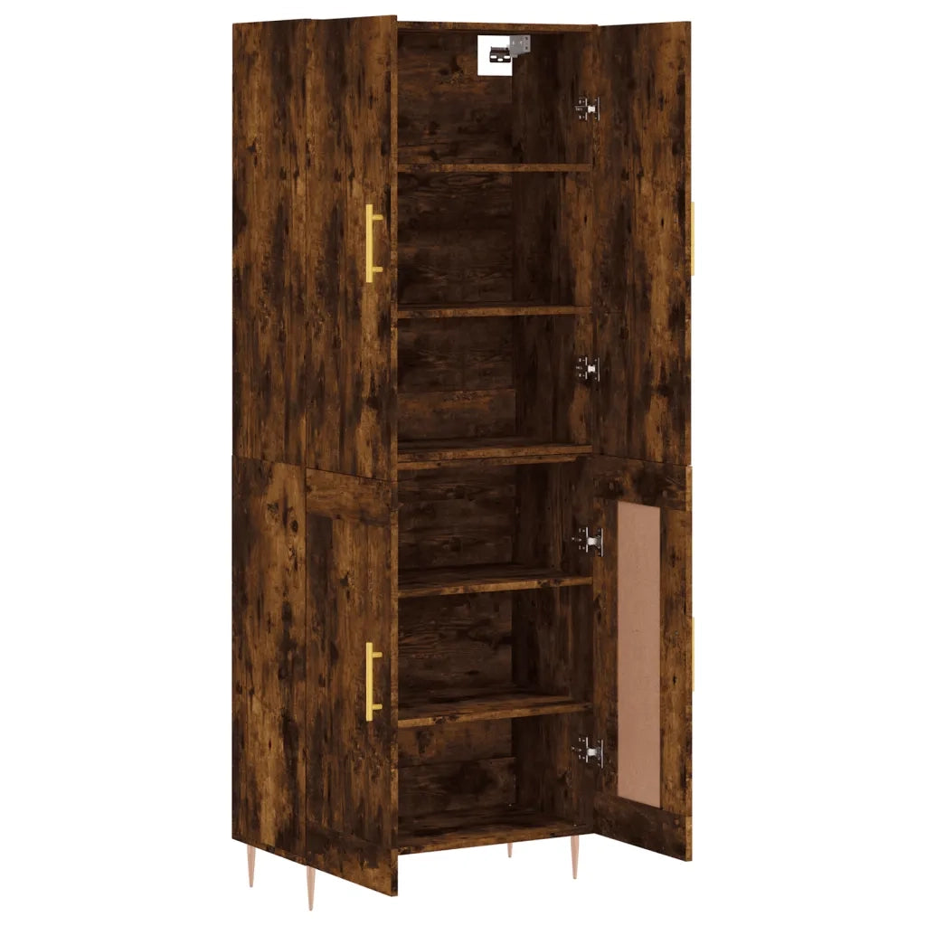 Credenza Rovere Fumo  69,5x34x180 cm in Legno Multistrato 3195784