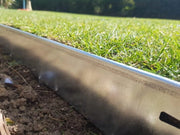 Bordura per Giardino e Orto a Giunzione in Acciaio Zincato 10 Pz da 1m x 90 mm, Bordura per Aiuola, Bordo per Aiuole Risvoltato con Picchetti