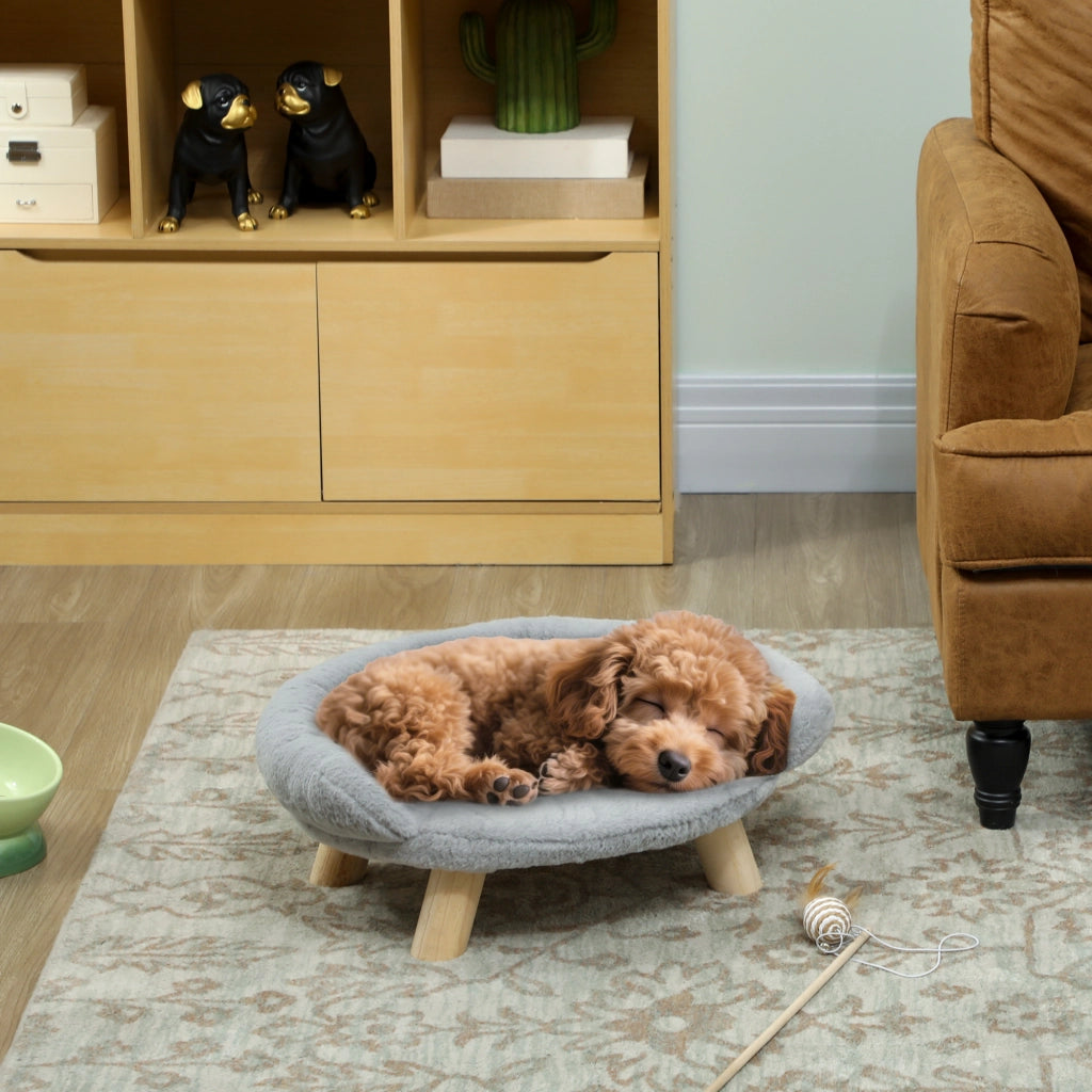 Cuccia Divanetto per Cani e Gatti Sfoderabile ¨C Minimal ¨C Grigio 47x40x20 cm