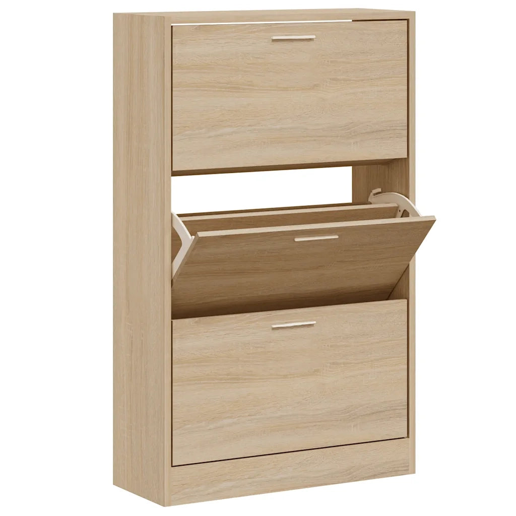 Scarpiera-Scaffale per scarpe Rovere Sonoma 63x24x103 cm in Legno Multistrato