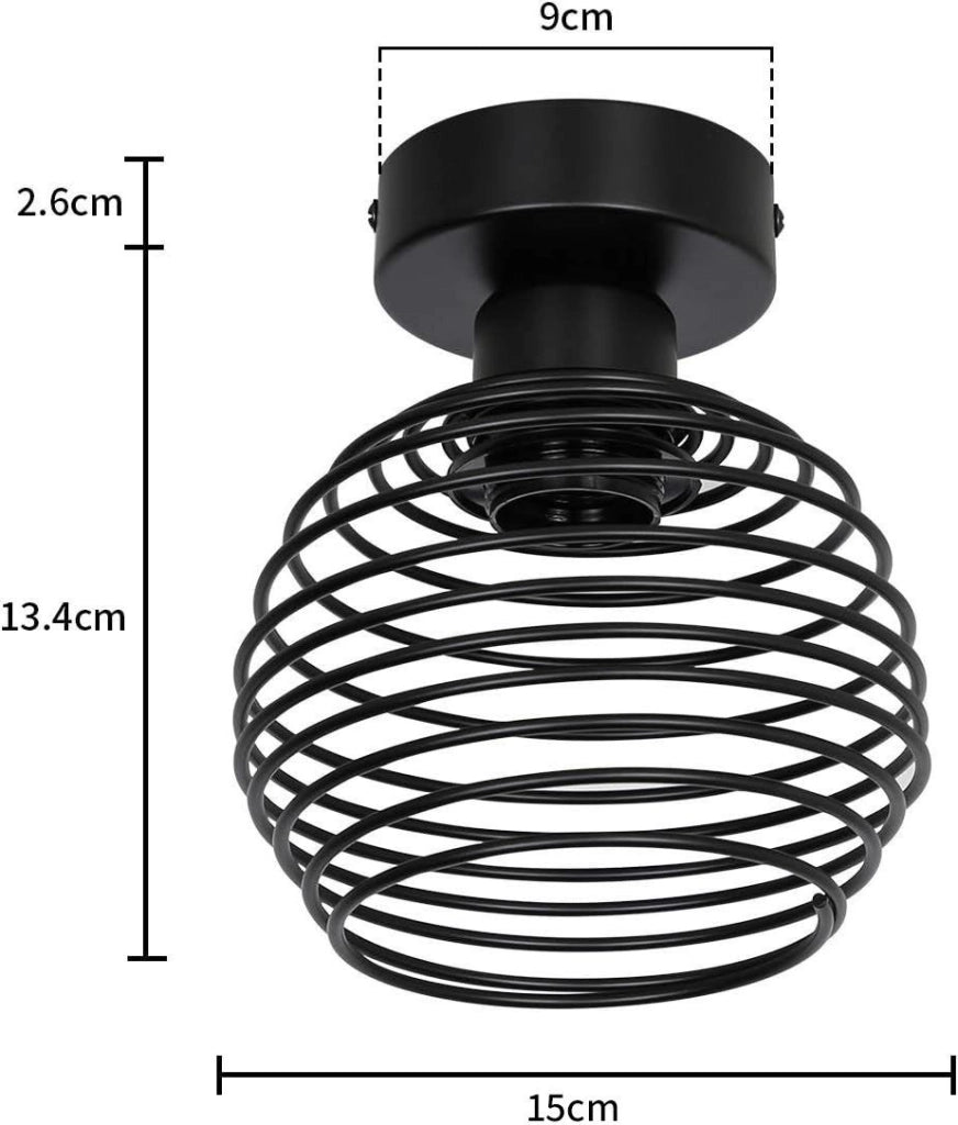 ZMH Lampada da soffitto plafoniera E27 max 40W per corridoio camera letto cucina 2ER