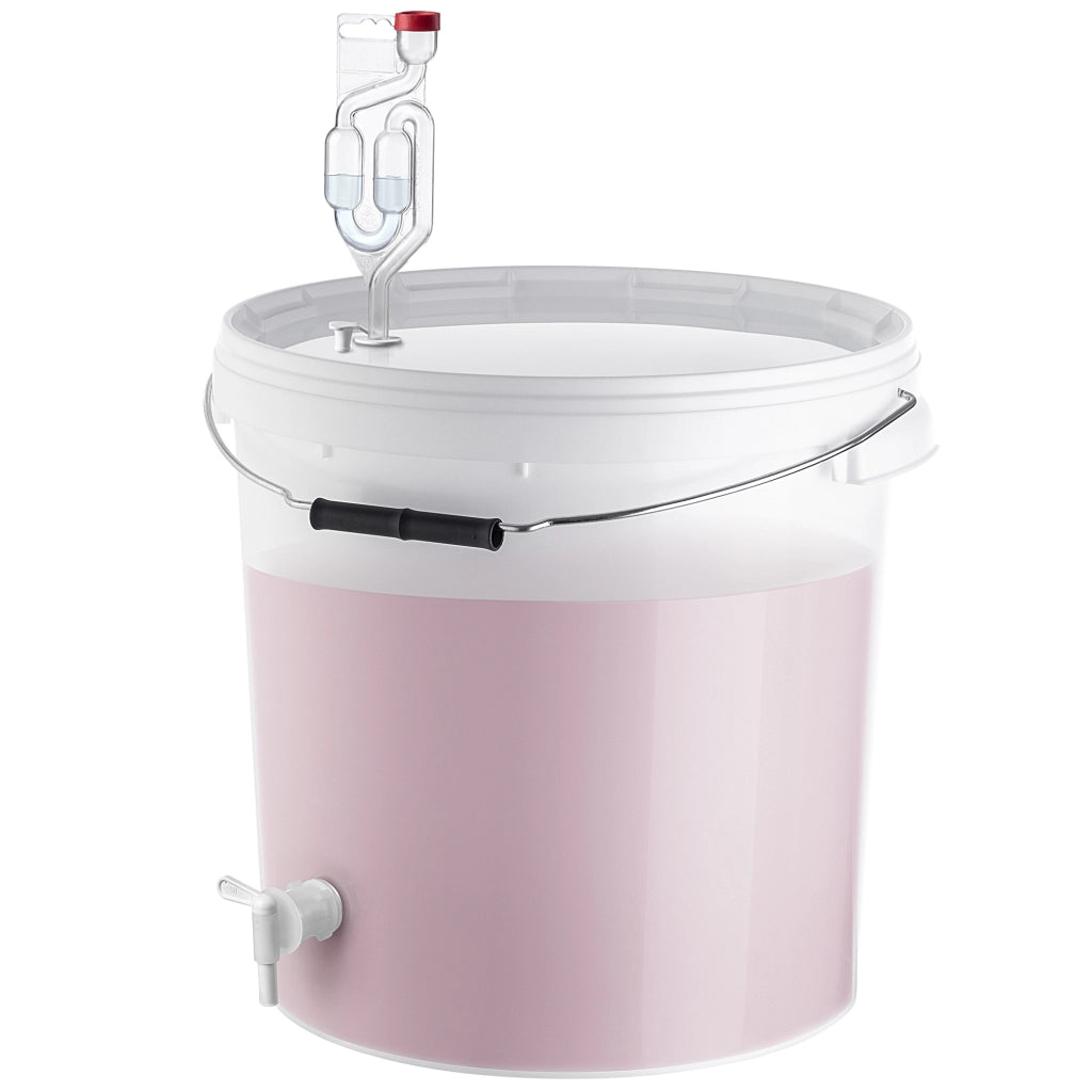 Set di contenitori per fermentazione KADAX da 20 litri per vino e liquori, completo di rubinetto, tubo e tappo.